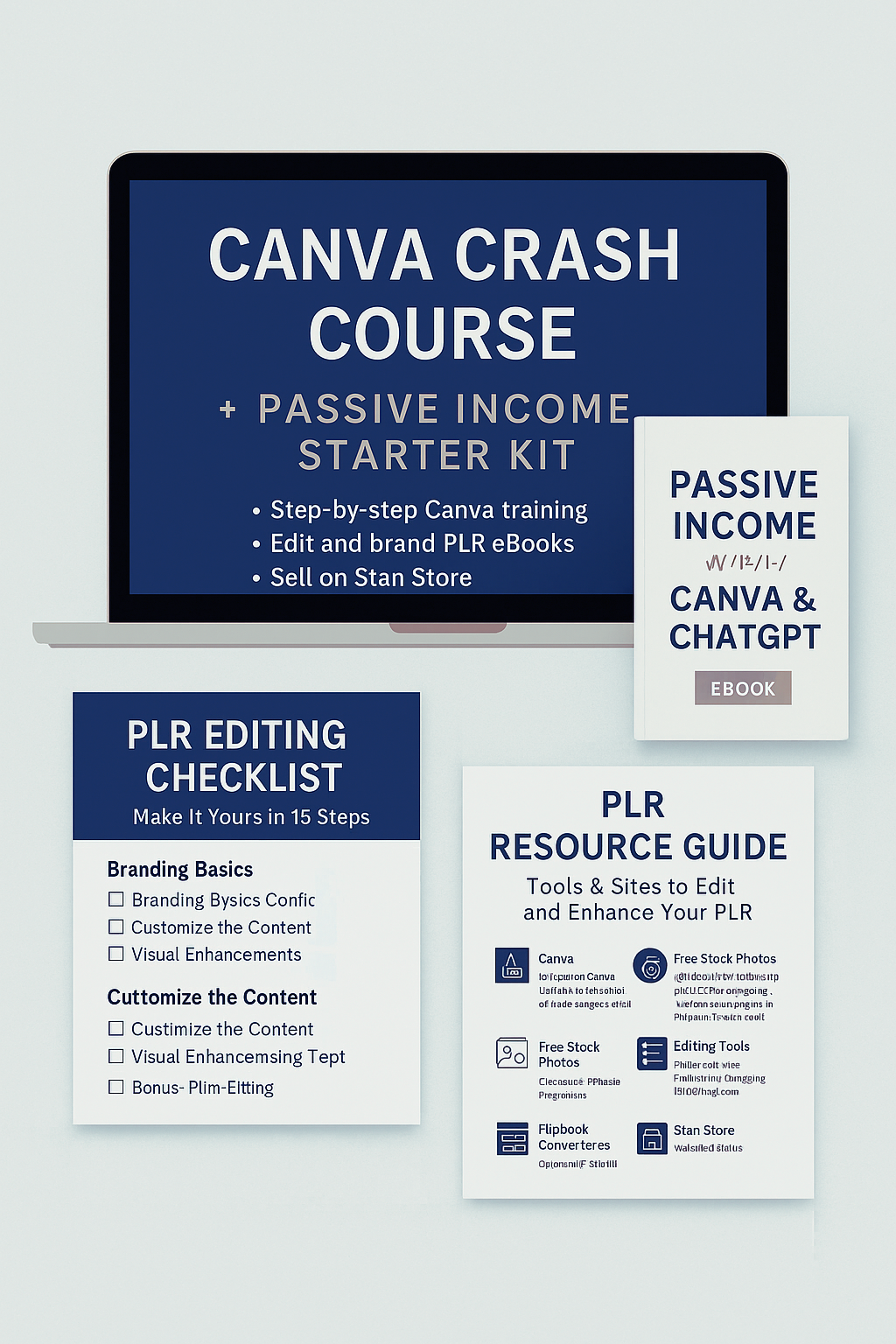 🚀 Canva Crash Course + Passive Income eBook Bundle