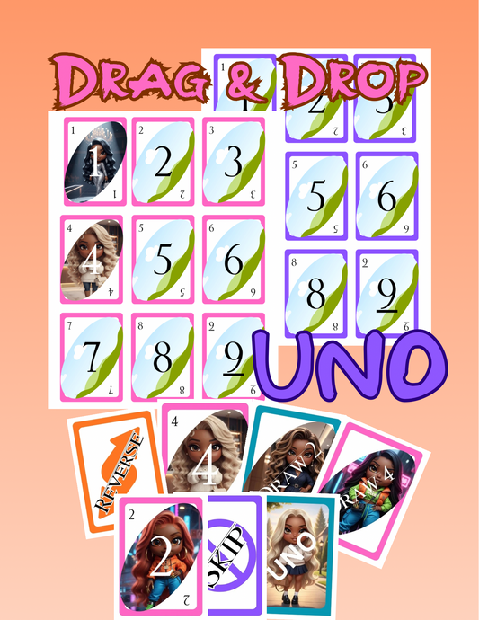 🎨✨ UNO-Style Drag & Drop Card Template – Create Bold, Custom Cards That POP! 💳🔥