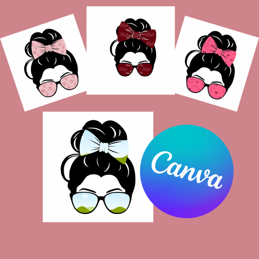Drag & Drop Bow & Sunglasses Template – Editable Canva Design