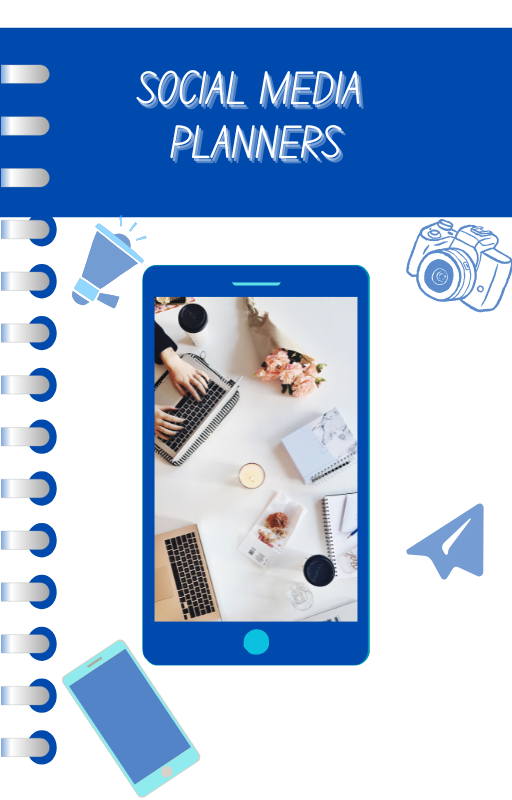 8 Social Media Planners Bundle | Content Strategy & Marketing Templates for Instagram, Facebook, TikTok, Pinterest, & More