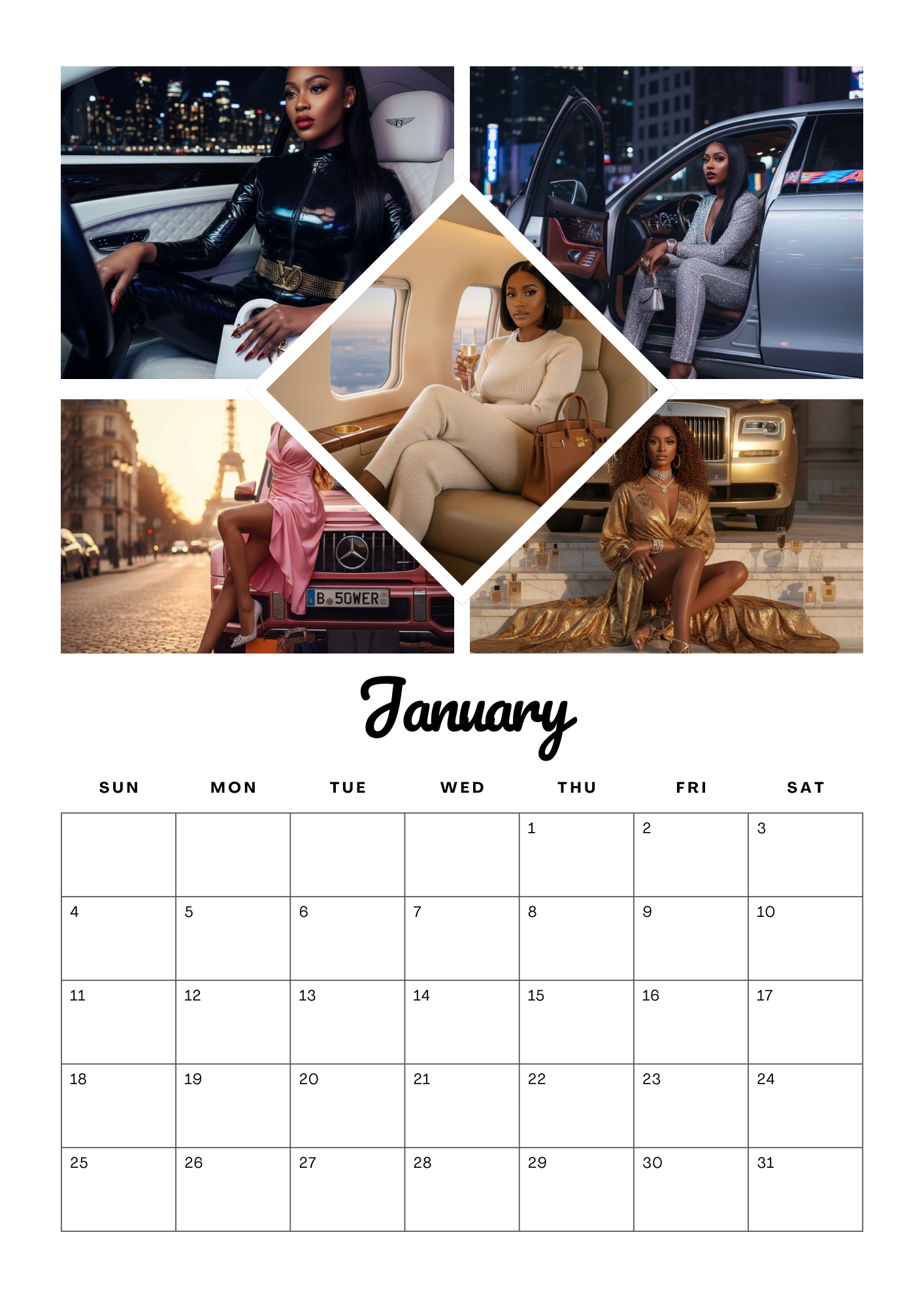 2026 Drag & Drop Calendar Bundle – 11/ 12-Month Editable Canva Templates