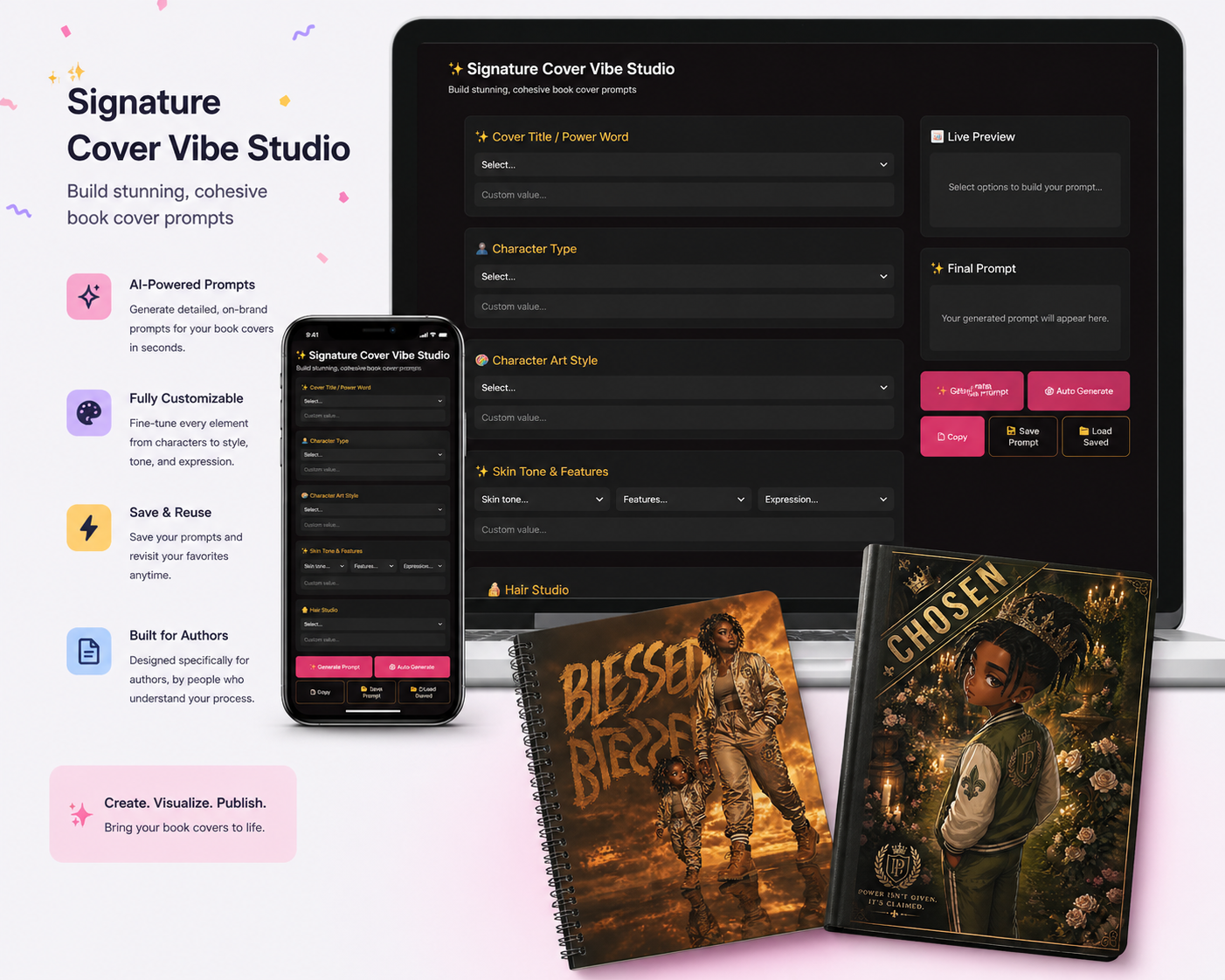 ✨ Signature Cover Vibe Studio™ — Create Covers That Actually Hit