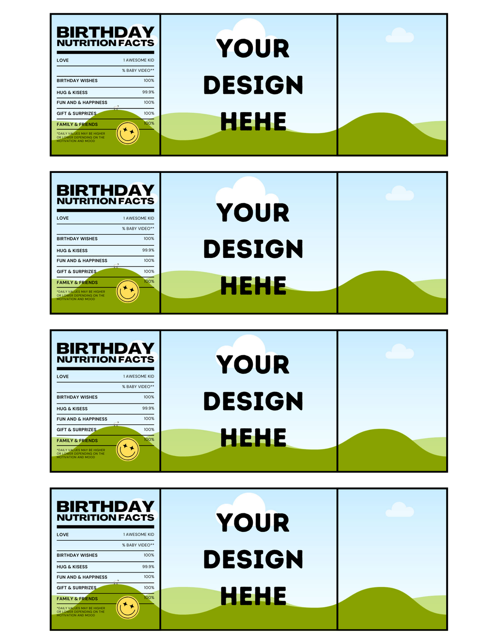 Personalized Party Favor Kit | Canva Editable Templates for Snacks, Drinks & Gifts