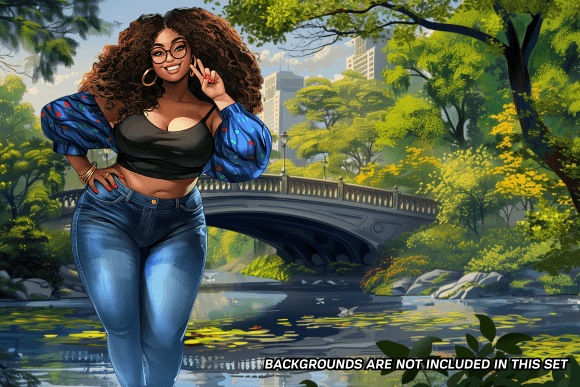 Black Curvy Women – 39 Ready-to-Use Images for T-Shirts, Bags, Tumblers & More