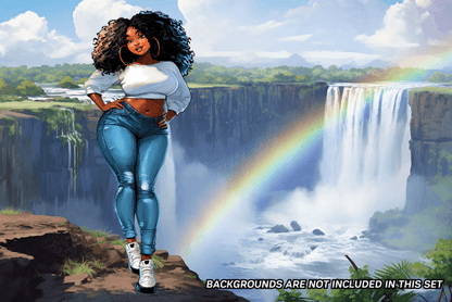 Black Curvy Women – 39 Ready-to-Use Images for T-Shirts, Bags, Tumblers & More