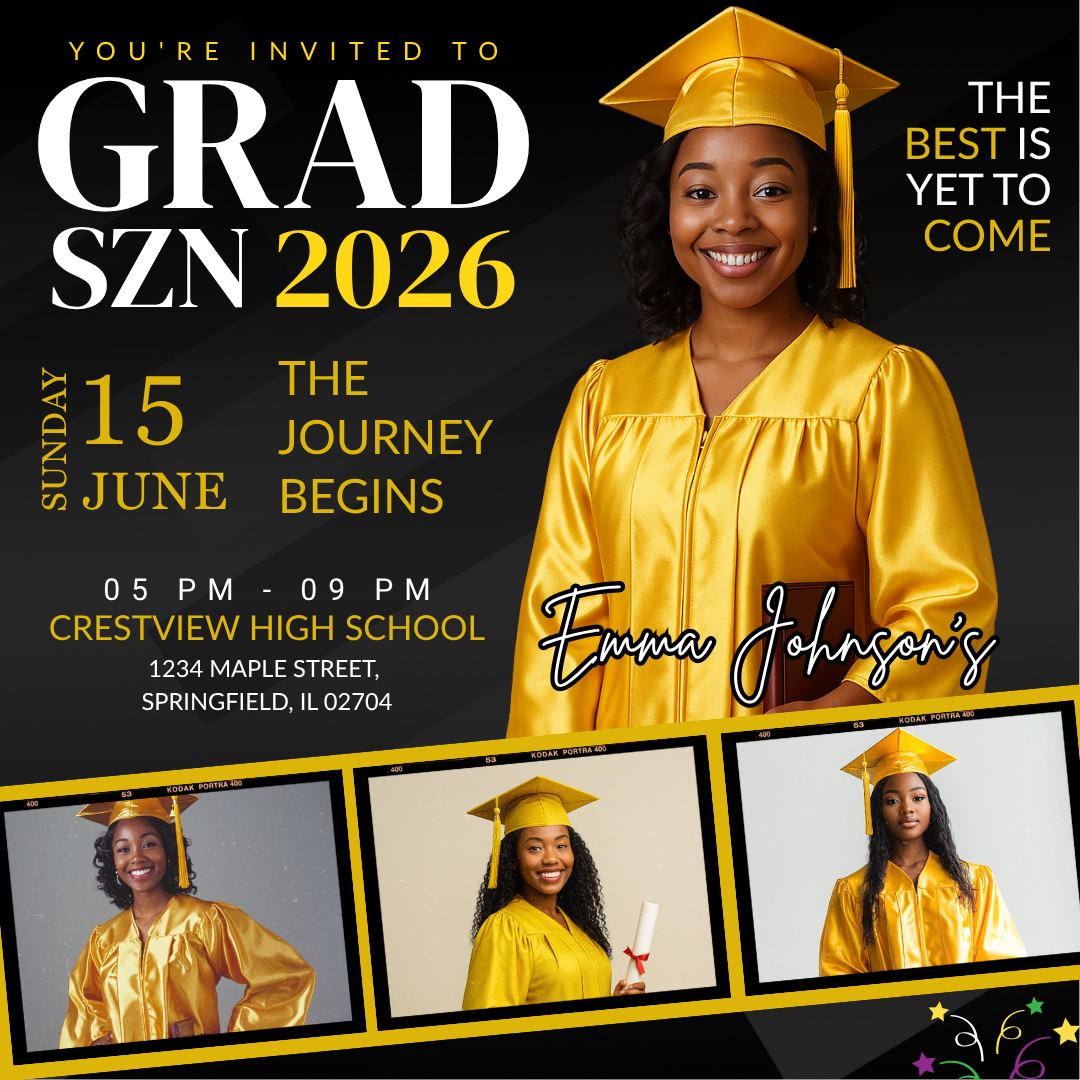 Graduation Flyer Bundle –Editable Canva Designs 🎓✨