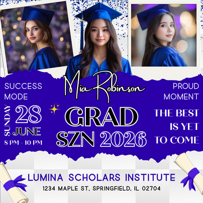 Graduation Flyer Bundle –Editable Canva Designs 🎓✨