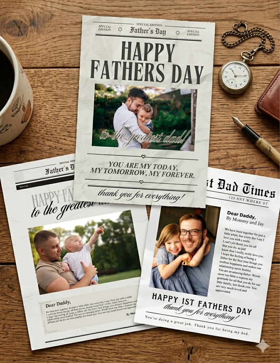 Father’s Day Front Page Newspaper Bundle
