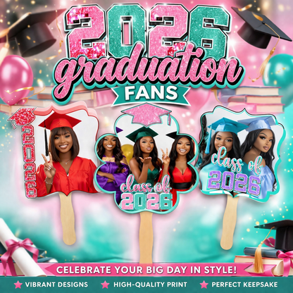 2026 Graduation Fan | Drag & Drop Editable