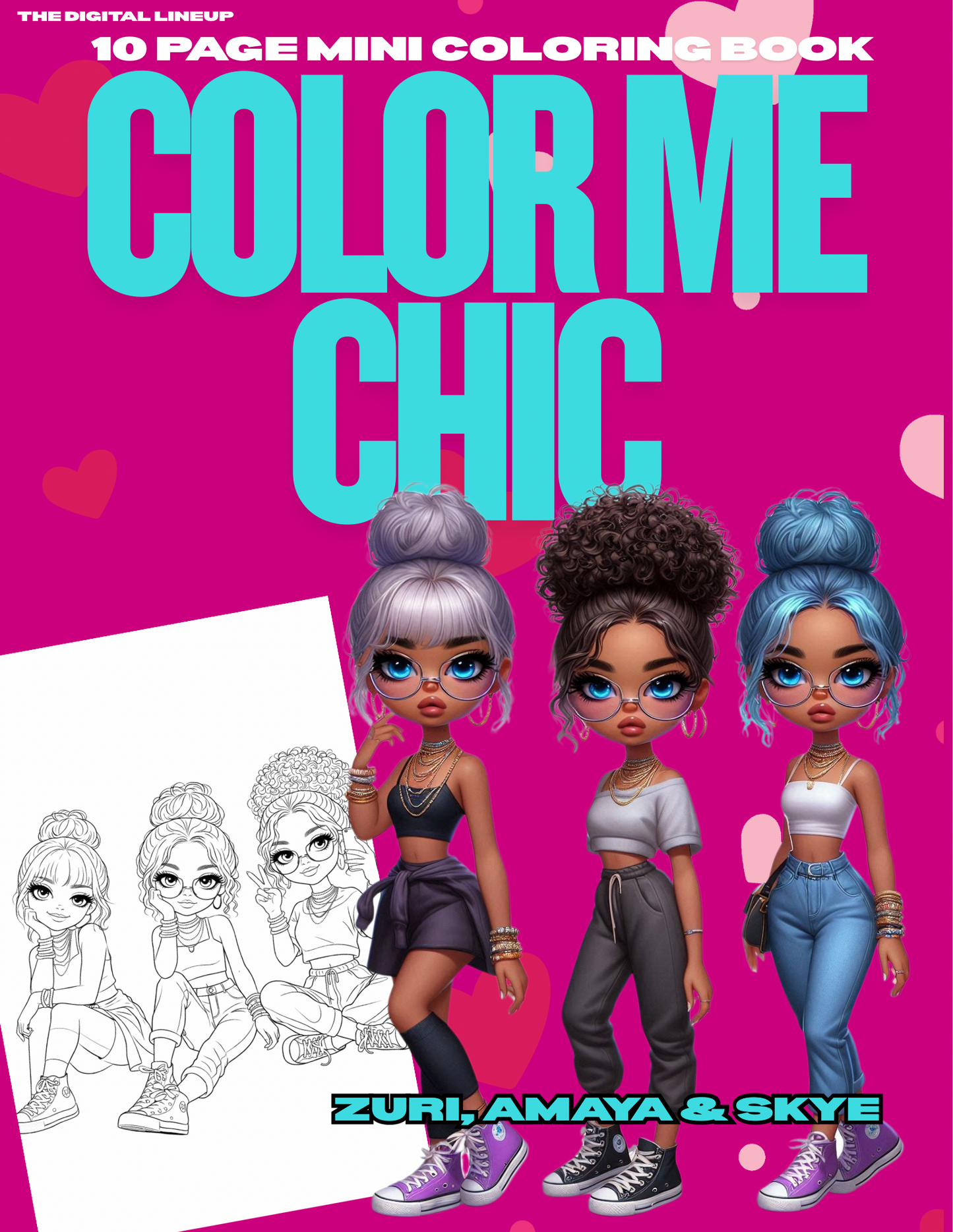 Color Me Chic 💅🏽✨ | Trendy Girls Coloring Book