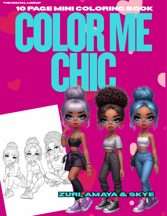 Color Me Chic 💅🏽✨ | Trendy Girls Coloring Book