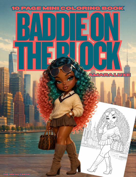 Baddie on the Block: Amara Luxe Coloring Book | Chic City Girl Vibes