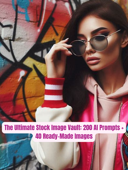 The Ultimate Stock Image Vault: 200 AI Prompts + 40 Ready-Made Images