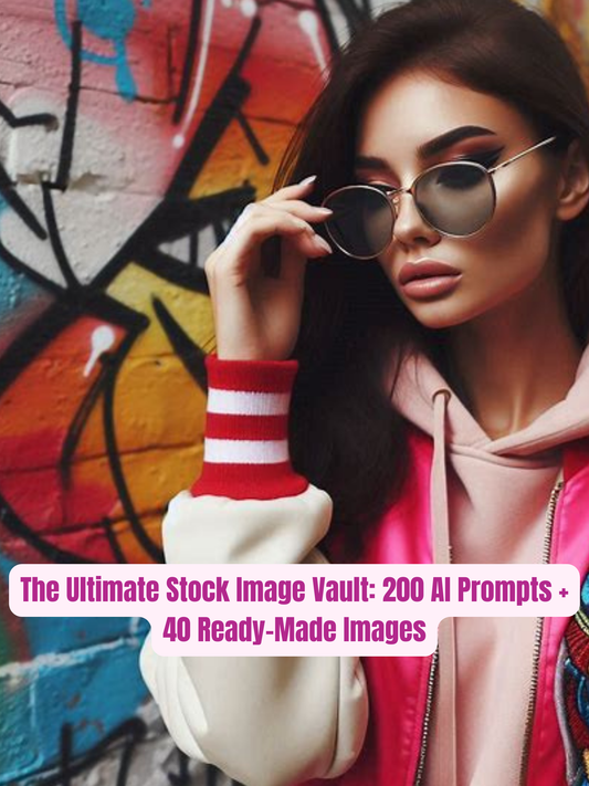 The Ultimate Stock Image Vault: 200 AI Prompts + 40 Ready-Made Images
