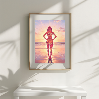 50 Inspirational Silhouette Typography Prompts – Men & Women Empowerment Art Collection