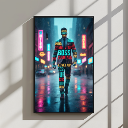 50 Inspirational Silhouette Typography Prompts – Men & Women Empowerment Art Collection