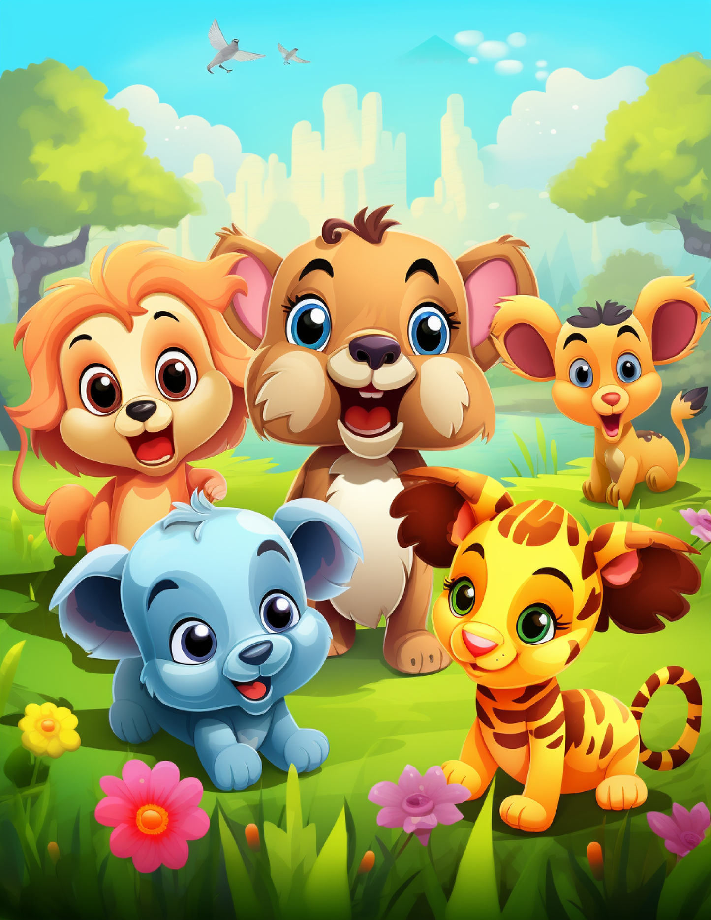 🍼 Baby Animals Coloring Book – 140 Adorable Pages + 10+ Book Covers | Commercial Use Included