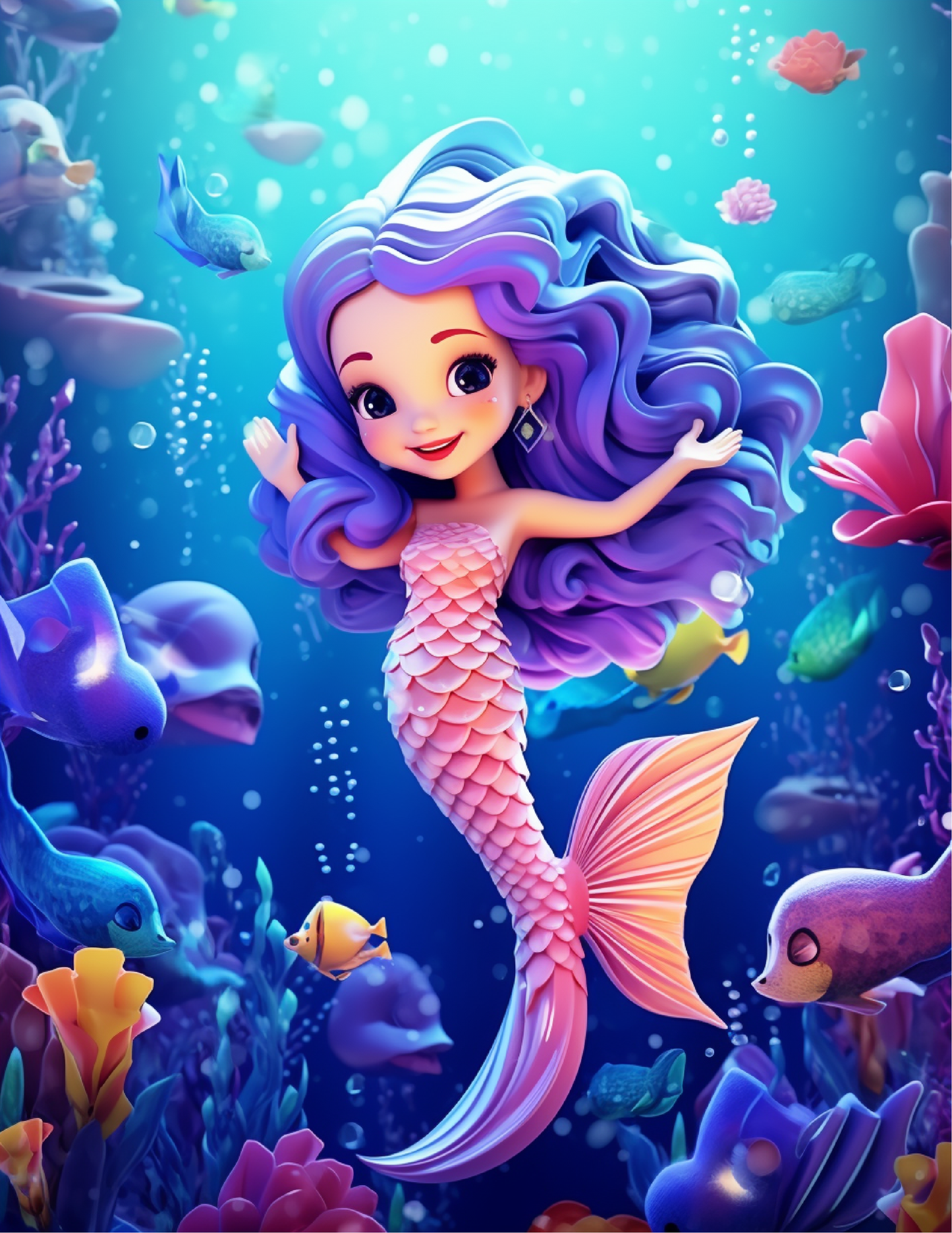 🧜‍♀️ Mermaid Coloring Book – 217 Magical Pages + 10+ Book Covers | Commercial Use Included