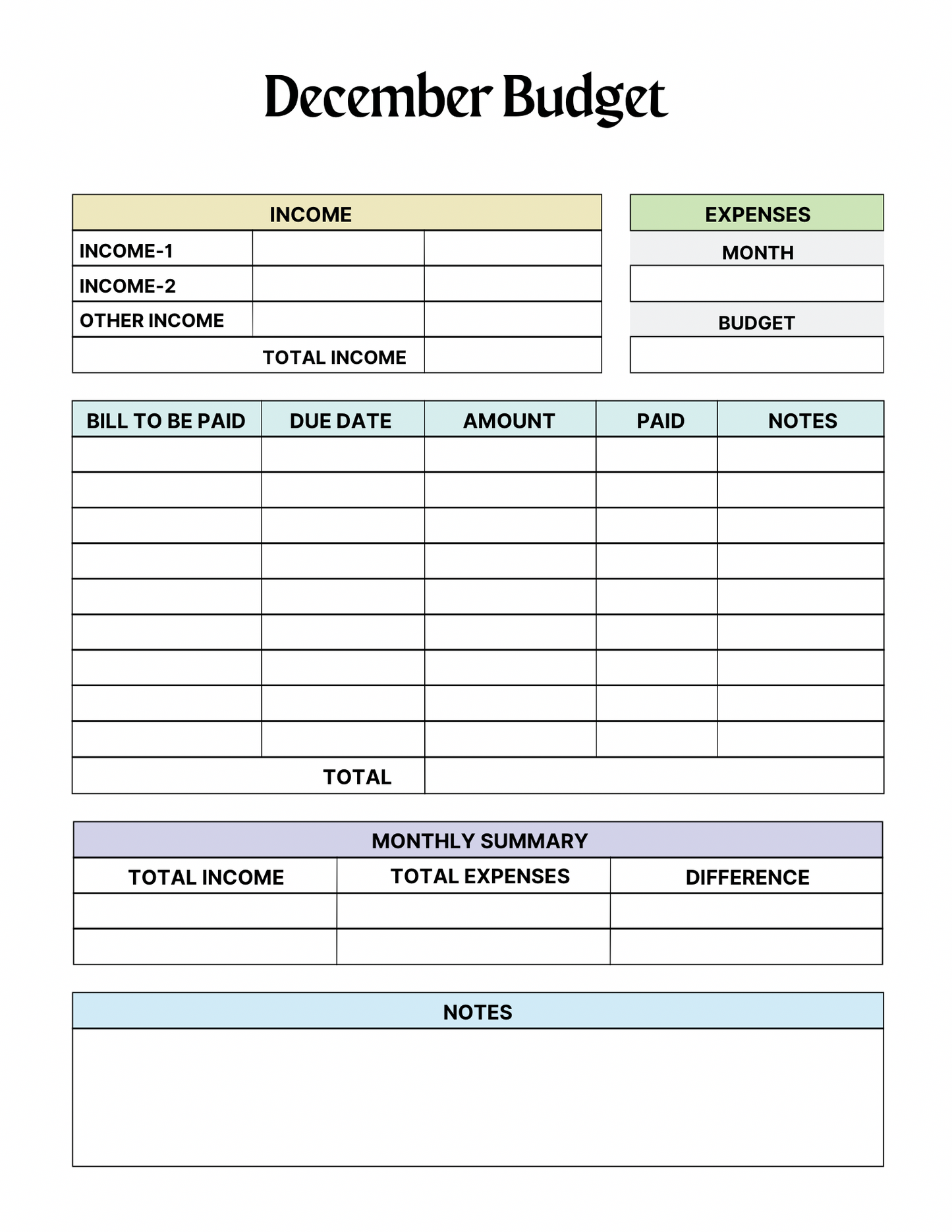 2026 Rainbow Budget Planner – Colorful Monthly Finance Tracker, Bill Organizer & Savings Binder