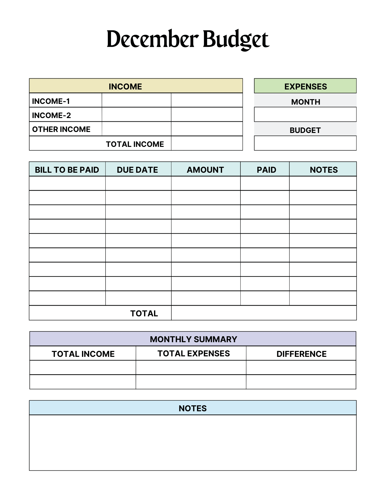 2026 Rainbow Budget Planner – Colorful Monthly Finance Tracker, Bill Organizer & Savings Binder